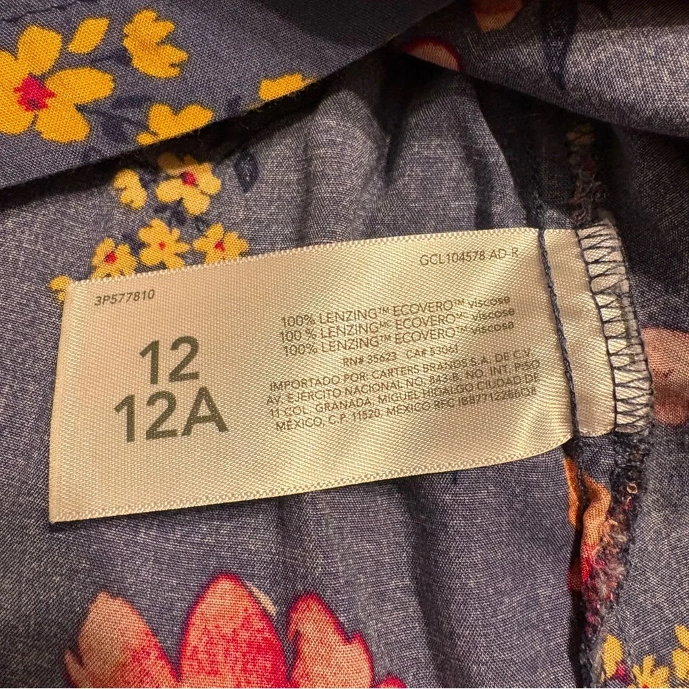 Three Floral tops Carters, Cat and Jack, and Oshkosh B’gosh